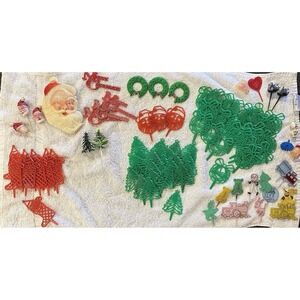 Lot of 100+ Vintage Holiday Cupcake Bakery Picks and Toppers Nostalgia Retro